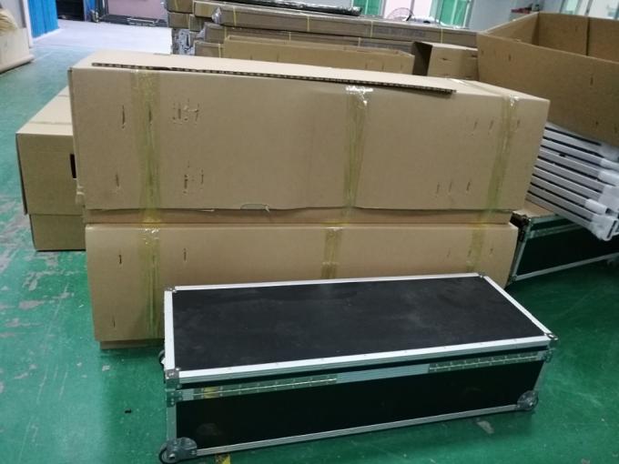 120 inç ön arka projeksiyon Stand Metal 3D PVC kumaş ile hızlı katlanabilir taşınabilir projeksiyon ekranı 6