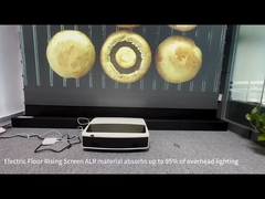 16:9 100 inç motorlu zemin yükselen ALR projeksiyon ekranı Ultra kısa atış projeksiyonları için