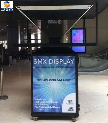 Kalite POS Reklam 4 Taraflı Piramit holografik 3d ekran Birimleri Fabrika