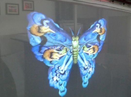 Kalite Yukarı Beyaz Gri 3d Hologram Film Net Ekran Ön Arka Projeksiyon 10x50m için Fabrika