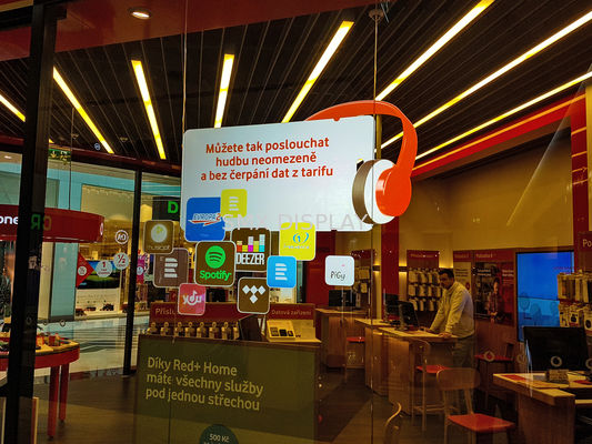 Kalite Kendinden Yapışkanlı Hologram Şeffaf Film Arkadan Projeksiyon Perdesi Filmi 1.52m Genişlik Fabrika