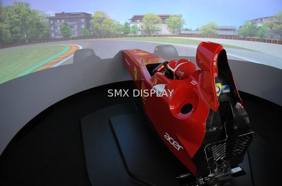 Kalite Simülatör 1.0 Kazancı için 360 ° Büyük Kavisli Projektör Ekranı Sabit Çerçeve Fabrika