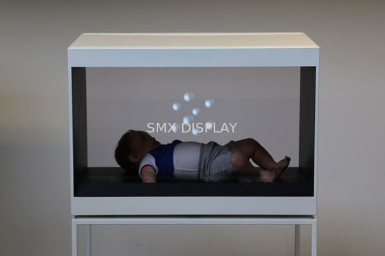 Kalite Sergi için 42 "Holo Vitrin 3D Holografik Ekran Piramit Hologram Cam Fabrika