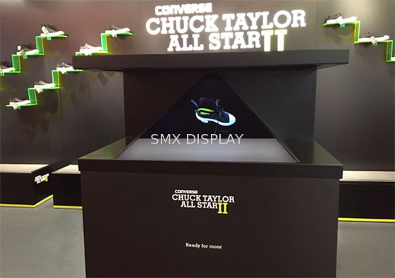 Kalite 50 Derece Holografik Glass Screen Piramit Holografik Vitrin 270 Fabrika