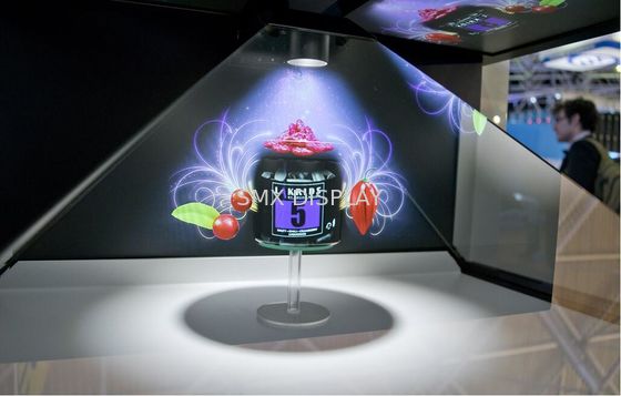 Kalite Yüksek Çözünürlüklü holografik piramitler / Trade Show için Hologram Ekran Vitrin Fabrika