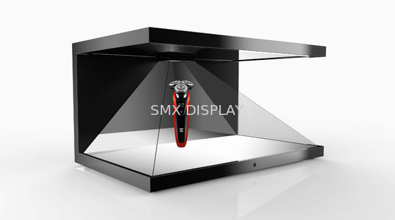 Kalite 3 Taraf 270 Derece Holografik Piramit Vitrin 22 İnç Küçük Boy Fabrika