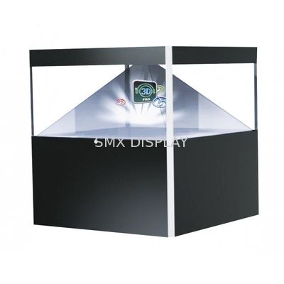 Kalite 360 derecelik 3 boyutlu Piramit Hologram Ekranı Vitrin / Açık 3 boyutlu Hologram Piramit Holobox Saat Camı Fabrika