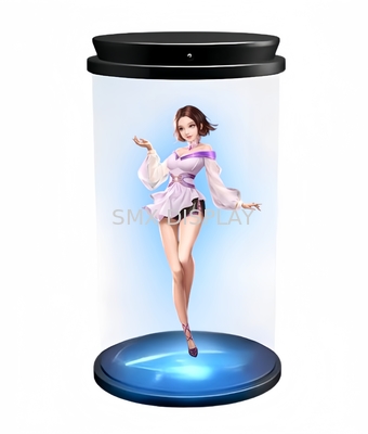 180 derecelik 3 boyutlu Hologram Silindir Şeffaf Ekran Etkileşimli Hologramlar HoloTube