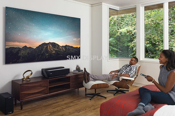 Kalite Dar Kenar Sabit Çerçeve Projeksiyon Ekranı, Ev Sineması Projeksiyon Ekranı Shrot Throw Fabrika