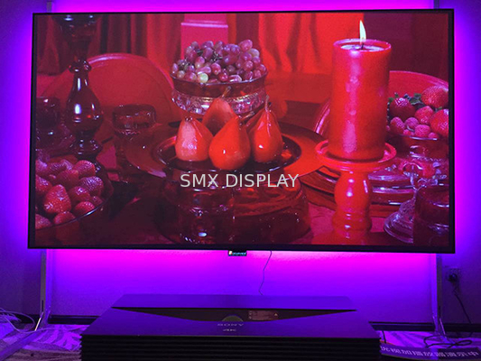 Edgeless Sabit Çerçeve Ekranı, Sabit Duvar Projektörü Ekranı HDTV 16/9 Formatı 0.8 Kazanç