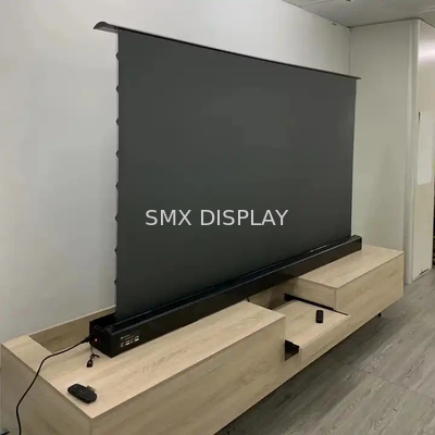 Elektrikli Gerginlik Zemin Yükselen Çevre Işığını Reddeden Projekör Ekranı 120 Inch ALR UST Projekör Ekranı