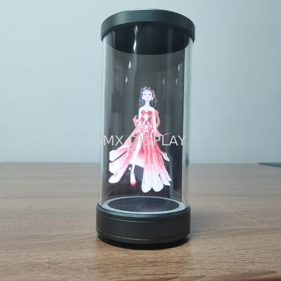 Kalite 5 inç 360 Holografik Ekran Resim Biçimi PNG Video Biçimi MP4 ile Hologram Silindir Fabrika