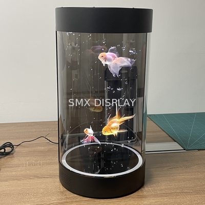 2025 21.5 inç Çıplak Göz 360 Holografik Ekran, Yüksek Çözünürlüklü Hologram Silindir Ekipmanı