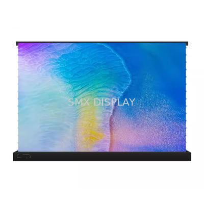 Kalite 120 Inch Electric Tension Floor ALR Screen For UST Laser Projector Motorlu Ultra Kısa Atış Film Ekranı Fabrika