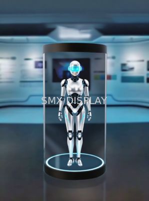 Kalite 3 boyutlu hologram ekranı Holo tüpü İnsan boyutu AI sanal asistan Holografik silindir ekranı Holo kutusu Fabrika