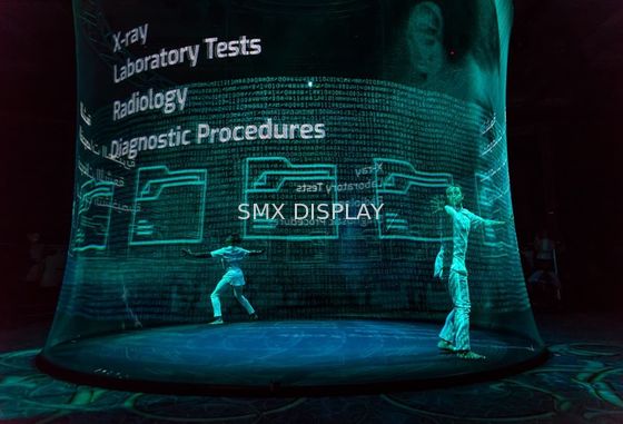 Kalite Holoflex Holo Gazlı Bez Açık Holografik 3D Projeksiyon Perdesi Fabrika