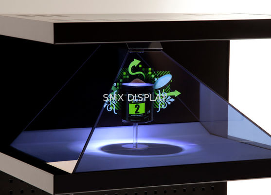 Kalite 19 "POS için 4 Yüzler Görünüm 3D Hologram Kasa, Holografik Reklam Display Fabrika