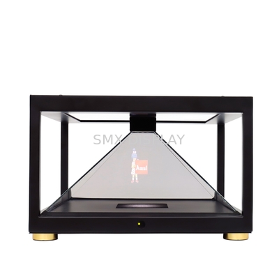 3D Piramit Holo Ekran Vitrin 360 Derece Hologram Ekran Kutusu Reklam için