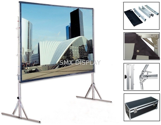 120 inç ön arka projeksiyon hızlı katlanabilir taşınabilir projektör projeksiyon ekranı Stand Metal 3D PVC kumaş