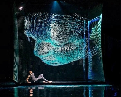 Uzunluk 50m 3D Holografik Projeksiyon Perdesi Şeffaf Holoflex