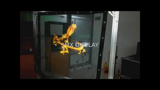 3D Holo Gazlı Bez Holografik Ekran Şeffaf Mesh Projektör 30m Uzunluk
