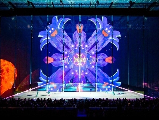 Canlı Projeksiyon için Holografik Sahne Şeffaf Hologram Ekran Poliamid