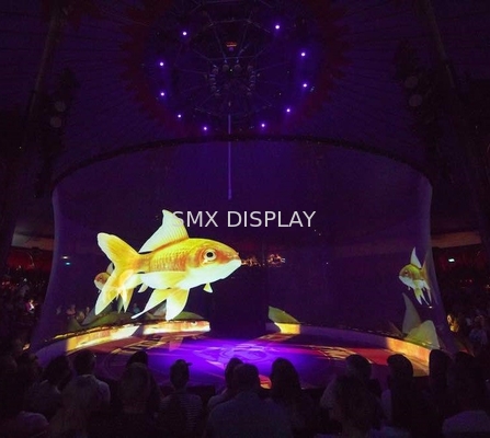 Projeksiyon için Holo Gazlı Bez Holografik Mesh Ekran Kuşgözü Motorlu 30m Uzunluk