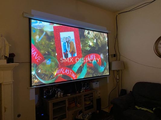 Kalite Sinema Toplantı Odası için Motorlu Projektör Ekranı RF Uzaktan 120 İnç Fabrika