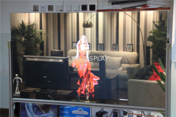 Kalite Yüksek Parlaklık Şeffaf holografik projeksiyon filmi 1524 arkadan x 3000mm Fabrika