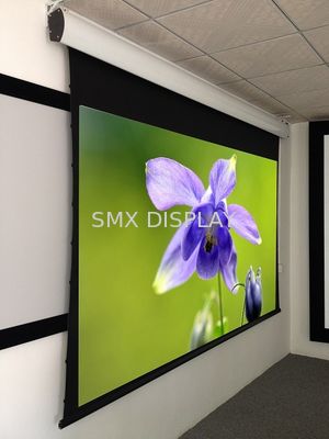 Kalite 100 inç Tab Germeli Motorlu Ekran, ev sineması motorlu ekran HD Gri Kumaş Fabrika