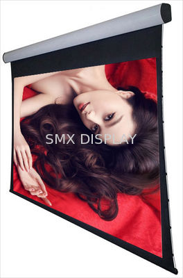 Kalite Ev Sineması İçin Duvar Tavan 3D Tab Germeli Motorlu Projeksiyon Ekranları 120 " Fabrika