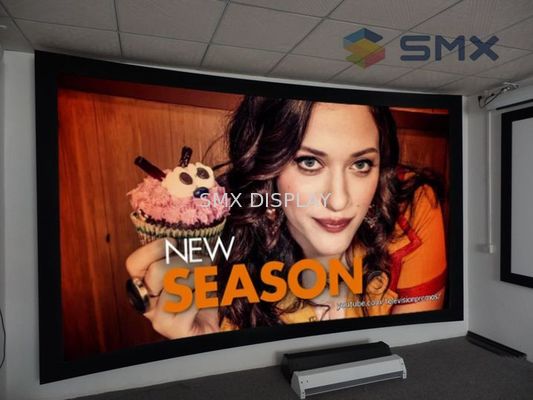 Kalite Black Velvet Sınır ile Özelleştirilmiş Büyük Kavisli Projeksiyon Ekranı 120 inç Fabrika