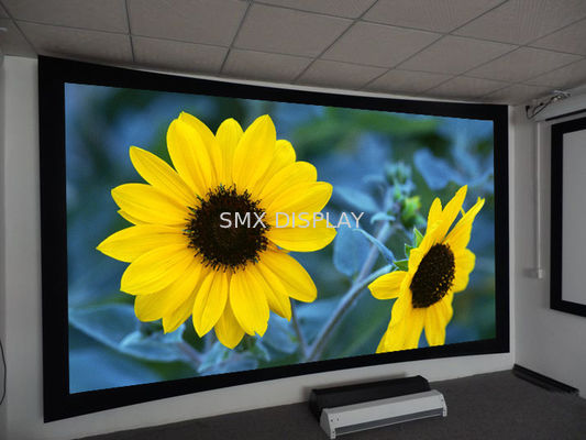 Kalite ROHS Sinema duvar projektörler için ekranlar monte sabit çerçeve ekranı kavisli Fabrika