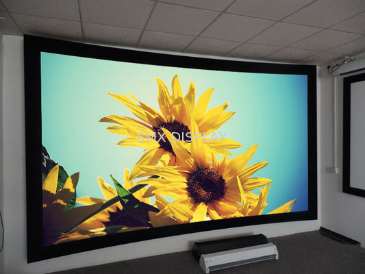 Kalite 180/360 Derece Kavisli Projeksiyon Ekranı, yuvarlak projeksiyon ekranı yüksek kazanç projeksiyon ekranı Fabrika