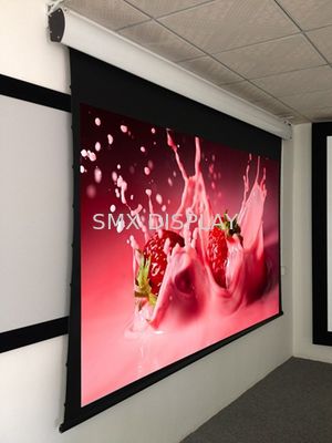 Kalite Hd Esnek Beyaz ile Tavan Gömme Tab Germeli Motorlu Projeksiyon Perdesi Fabrika