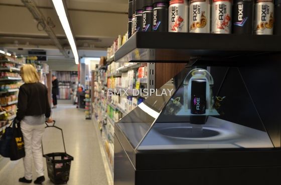 Kalite Reklam için 270 Derece 22 İnç 3D Holografik Projeksiyon Piramit Ekranı Fabrika